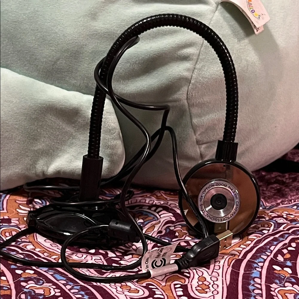 Flexible Black Webcam with USB Connection